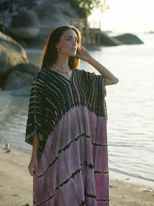 Effortless Summer Style: How to Rock a Hand Tie-Dye Kimono or Kaftan on Your Vacation - byFon - Hand Tie Dye Ethical Clothes.