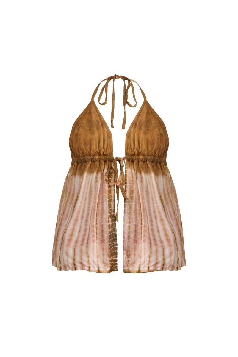Bella Top Sand - byFon - Hand Tie Dye Ethical Clothes.