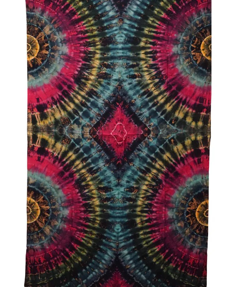 Sarong Black Rainbow - byFon - Hand Tie Dye Ethical Clothes.