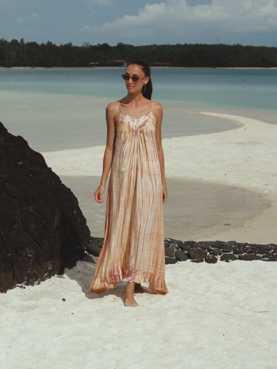 Serene Vanilla Dress - byFon - Hand Tie Dye Ethical Clothes.