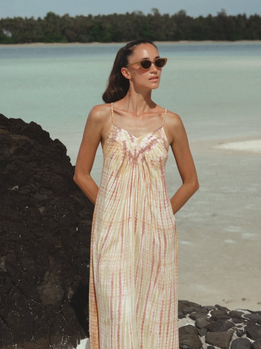 Serene Vanilla Dress - byFon - Hand Tie Dye Ethical Clothes.