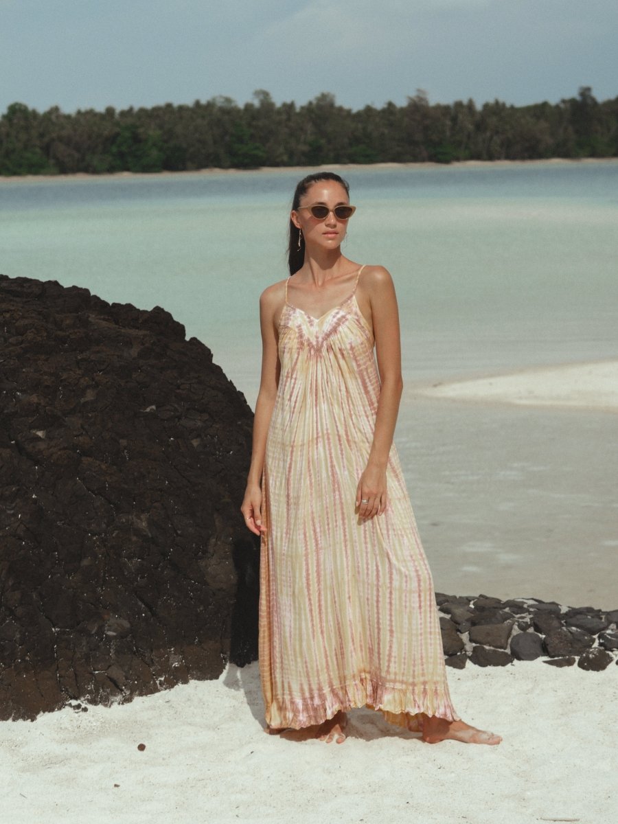 Serene Vanilla Dress - byFon - Hand Tie Dye Ethical Clothes.