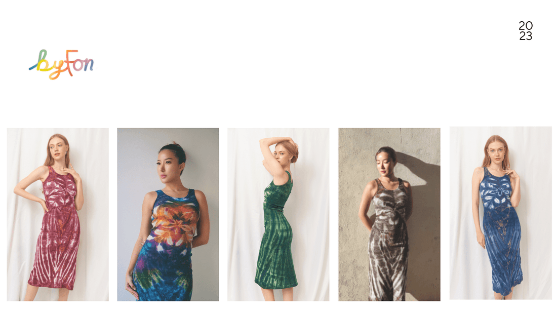 Tie Dye Dress - La Violeta Dress - byFon - Hand Tie Dye Ethical Clothes.