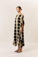 Noir Itajime Kaftan