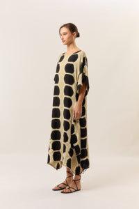 Noir Itajime Kaftan