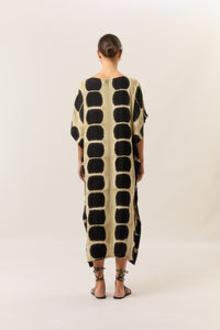 Noir Itajime Kaftan