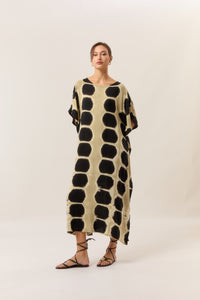 Noir Itajime Kaftan