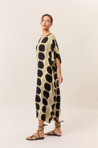 Noir Itajime Kaftan