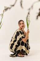 Noir Itajime Kaftan