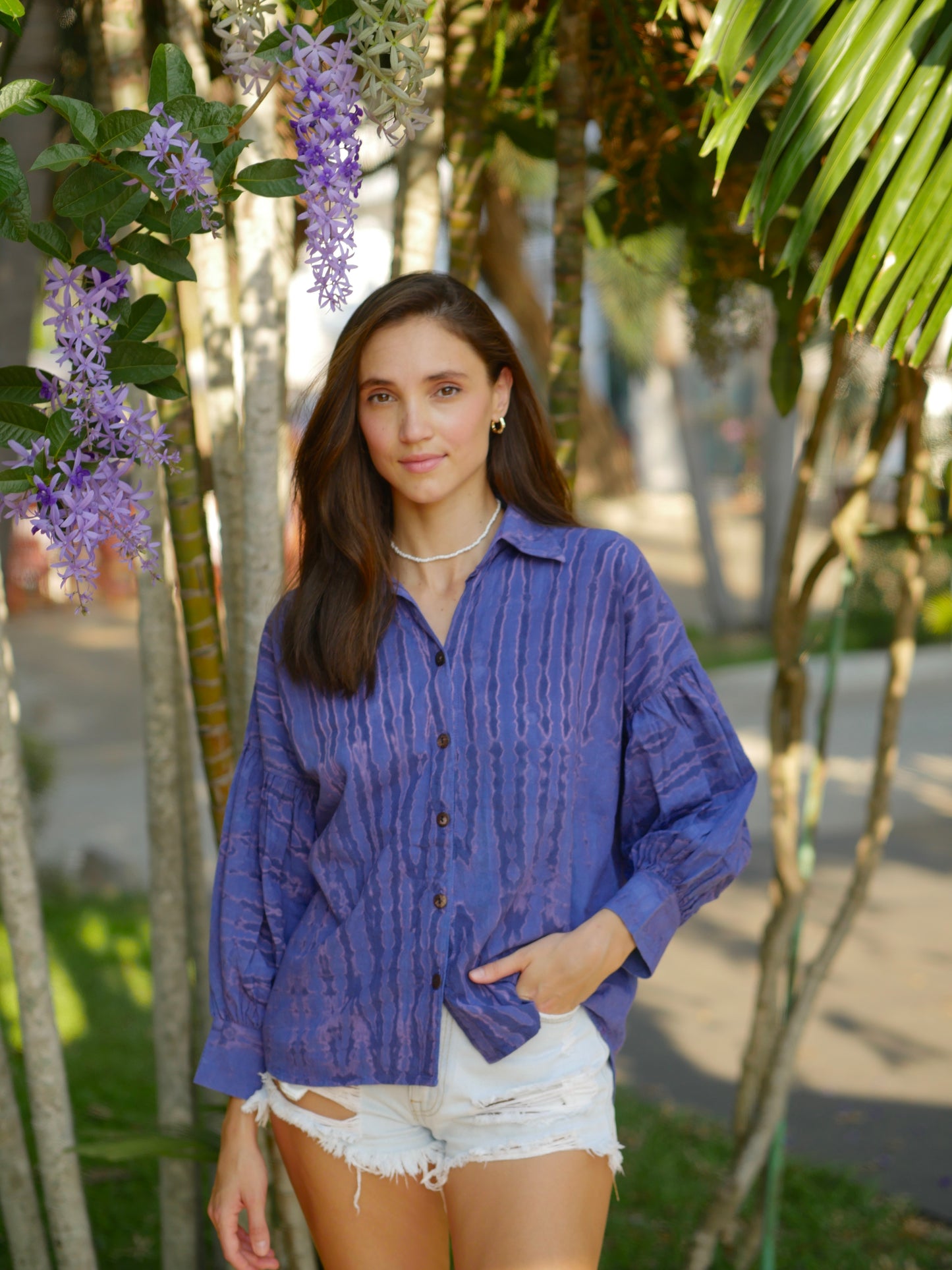 Tora tie dye shirt Navy