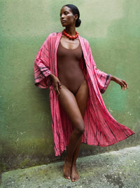 Barbie — Maxi Kimono - byFon – Exclusively Hand-Dyed Clothing, Ethically Made.