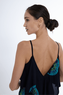 Champagne Maxi Dress Black - byFon - Hand Tie Dye Ethical Clothes.