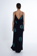 Champagne Maxi Dress Black - byFon - Hand Tie Dye Ethical Clothes.