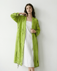 Emerald — Maxi Kimono - byFon – Exclusively Hand - Dyed Clothing, Ethically Made.