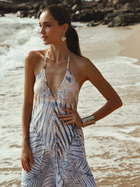Helena Blue Lotus Dress - byFon - Hand Tie Dye Ethical Clothes.