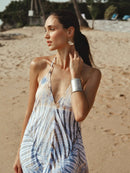 Helena Blue Lotus Dress - byFon - Hand Tie Dye Ethical Clothes.