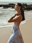 Helena Blue Lotus Dress - byFon - Hand Tie Dye Ethical Clothes.
