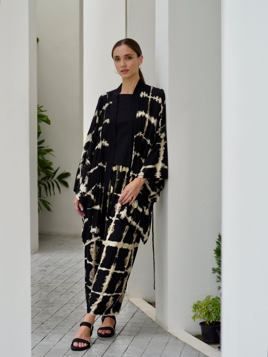 Itajime Galena Kimono - byFon – Exclusively Hand - Dyed Clothing, Ethically Made.