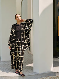 Itajime Galena Kimono - byFon – Exclusively Hand - Dyed Clothing, Ethically Made.