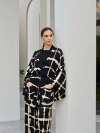 Itajime Galena Kimono - byFon – Exclusively Hand - Dyed Clothing, Ethically Made.