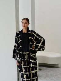 Itajime Galena Kimono - byFon – Exclusively Hand - Dyed Clothing, Ethically Made.