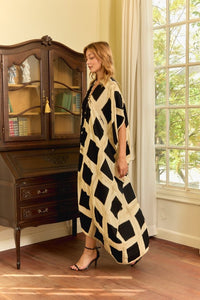 Itajime Kaftan Bishop - byFon – Exclusively Hand - Dyed Clothing, Ethically Made.