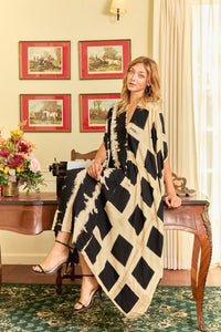 Itajime Kaftan Bishop - byFon – Exclusively Hand - Dyed Clothing, Ethically Made.