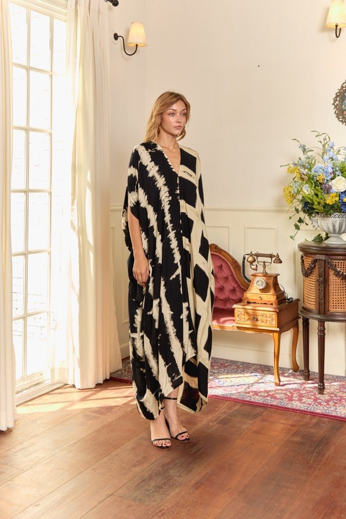 Itajime Kaftan Bishop - byFon – Exclusively Hand - Dyed Clothing, Ethically Made.