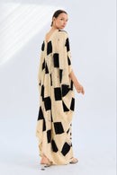 Itajime Kaftan Gambit - byFon - Hand Tie Dye Ethical Clothes.