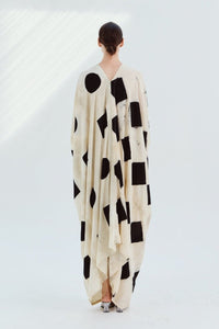 Itajime Kaftan Gambit - byFon - Hand Tie Dye Ethical Clothes.