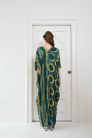 Itajime Kaftan Jade - byFon - Hand Tie Dye Ethical Clothes.