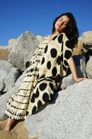 Itajime Kaftan Queen - byFon - Hand Tie Dye Ethical Clothes.