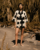 Itajime Moon Kimono - byFon – Exclusively Hand - Dyed Clothing, Ethically Made.