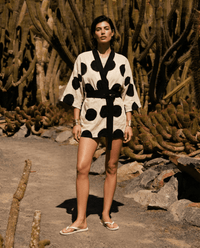 Itajime Moon Kimono - byFon – Exclusively Hand - Dyed Clothing, Ethically Made.