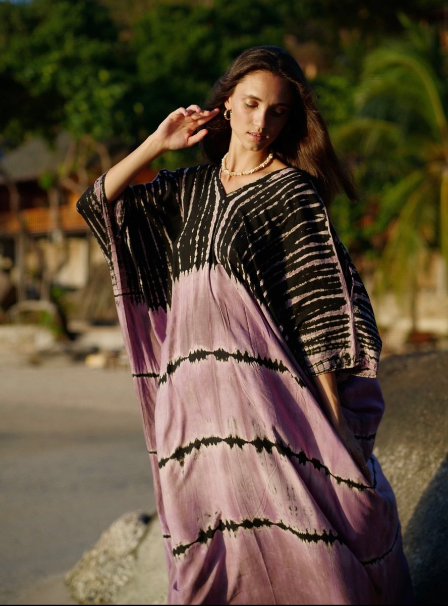 Kaftan Rain Pink - byFon - Hand Tie Dye Ethical Clothes.