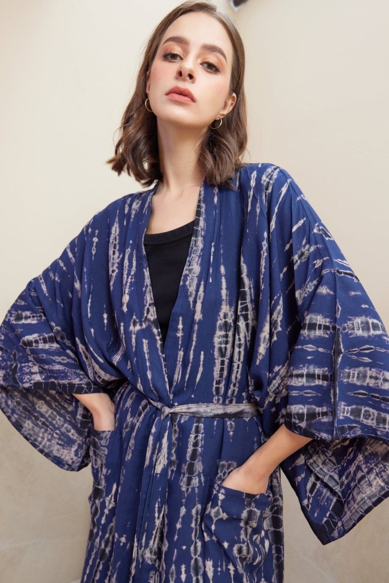 Kimono Maxi Navy