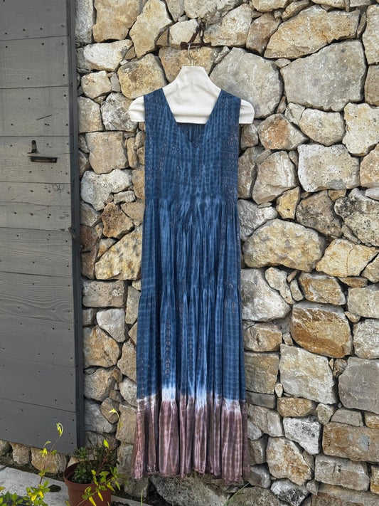 Leena Sky&Sand Maxi Dress - byFon – Exclusively Hand - Dyed Clothing, Ethically Made.