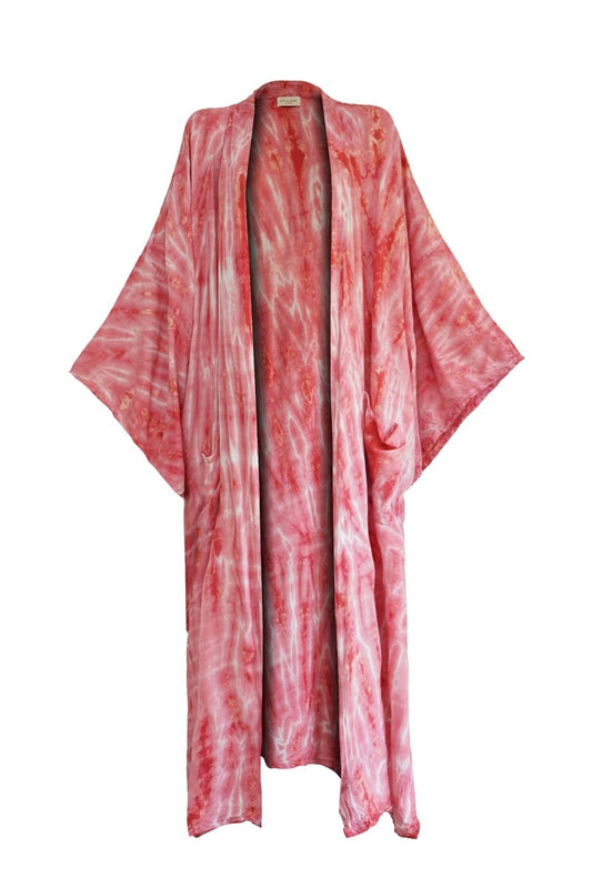 Maxi Kimono Pink Marble - byFon - Hand Tie Dye Ethical Clothes.