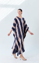 Olimpia Navy Kaftan - byFon - Hand Tie Dye Ethical Clothes.