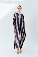 Olimpia Navy Kaftan - byFon - Hand Tie Dye Ethical Clothes.