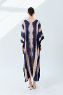 Olimpia Navy Kaftan - byFon - Hand Tie Dye Ethical Clothes.