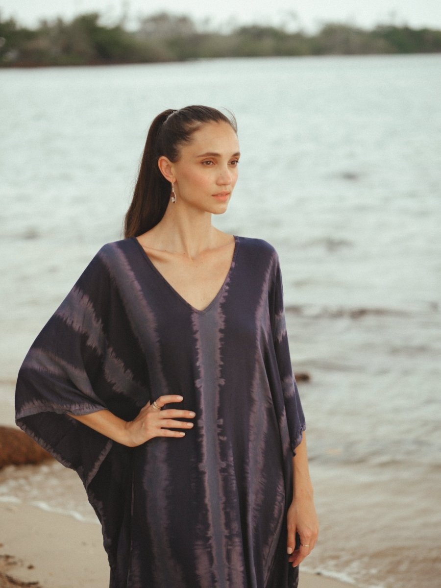 Olimpia Night Sky Kaftan - byFon - Hand Tie Dye Ethical Clothes.