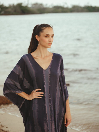 Olimpia Night Sky Kaftan - byFon - Hand Tie Dye Ethical Clothes.