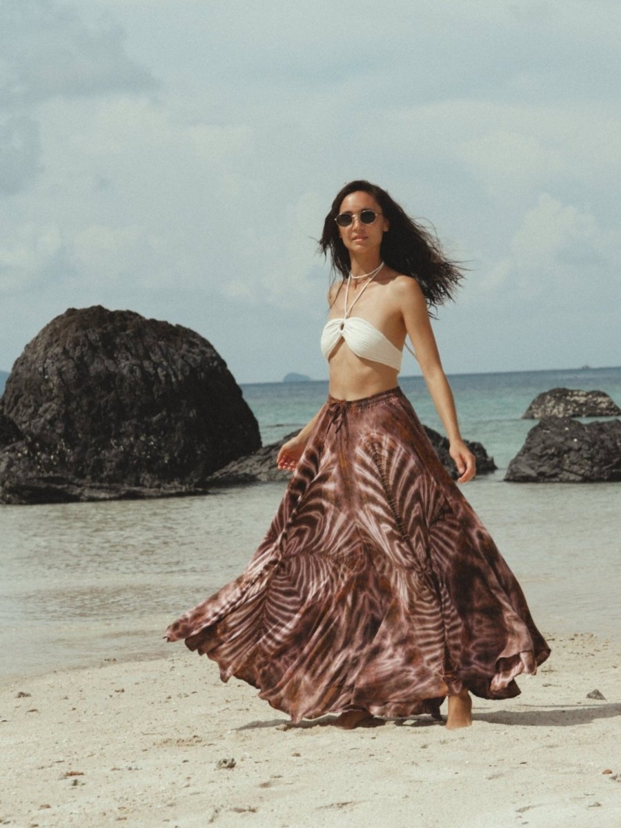 Palazzo Brown Pants - byFon - Hand Tie Dye Ethical Clothes.