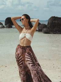 Palazzo Brown Pants - byFon - Hand Tie Dye Ethical Clothes.
