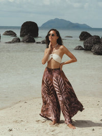 Palazzo Brown Pants - byFon - Hand Tie Dye Ethical Clothes.