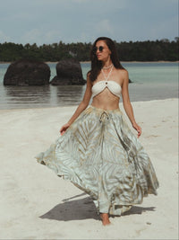 Palazzo Matcha Pants - byFon - Hand Tie Dye Ethical Clothes.