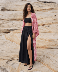 Pink Marble — Maxi Kimono - byFon – Exclusively Hand - Dyed Clothing, Ethically Made.