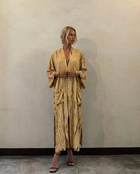 Sand — Maxi Kimono - byFon – Exclusively Hand - Dyed Clothing, Ethically Made.