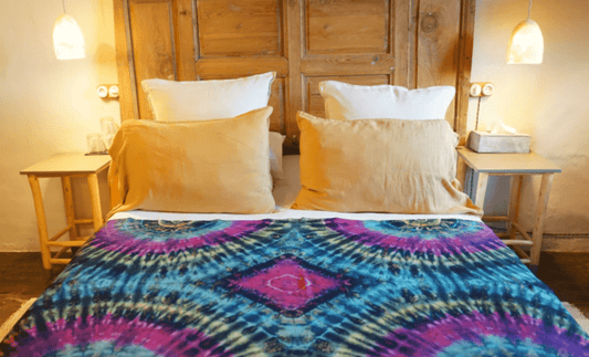 Sarong Black Rainbow - byFon - Hand Tie Dye Ethical Clothes.